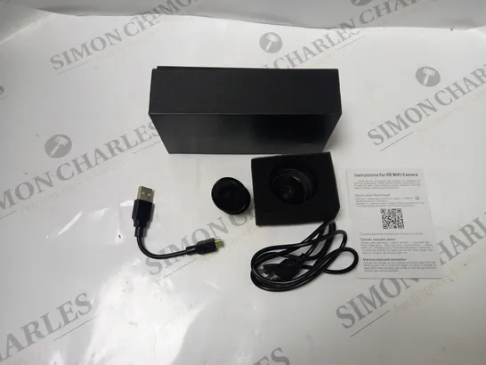 BOXED HD WI-FI CAMERA WITH MOUNTING, USB CABLES AND INSTRUCTIONS