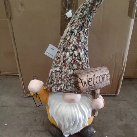 BOXED WELCOME CERAMIC GNOME