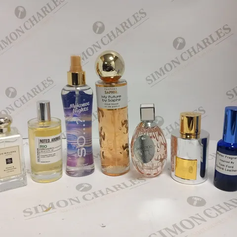 APPROXIMATELY 12 ASSORED UNBOXED FRAGRANCES TO INCLUDE; TOM FORD, JO MALONE, JIMMY CHOO AND SO....?