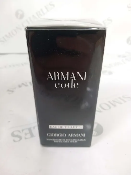 BOXED AND SEALED ARMANI CODE EAU DE TOILETTE GIORGIO ARMANI 75ML