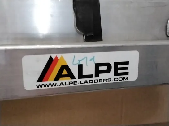 ALPE LADDER, 18 RUNG EXTENDING ALUMINUM LADDER 