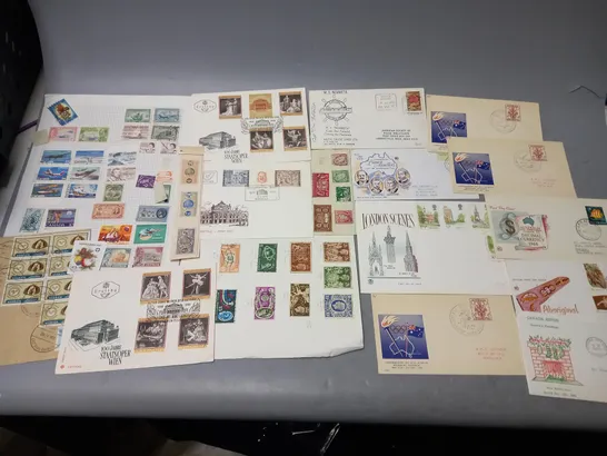 LARGE QUANTITY OF ASSORTED STAMPS FROM VARIOUS PLACES/YEARS