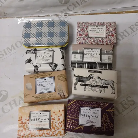 BEEKMAN 1802 8 PIECE ASSORTED GOAT MILK SOAP GIFT SET