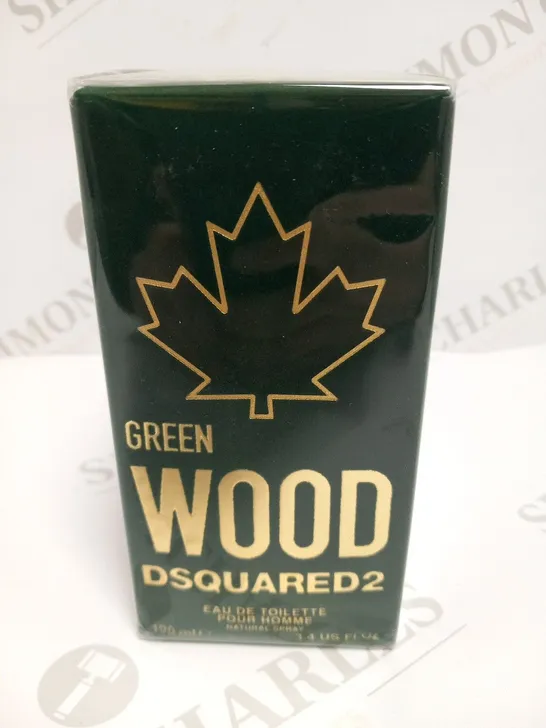 BOXED AND SEALED DSQUARED2 GREEN WOOD POUR HOMME EAU DE TOILETTE SPRAY 100ML