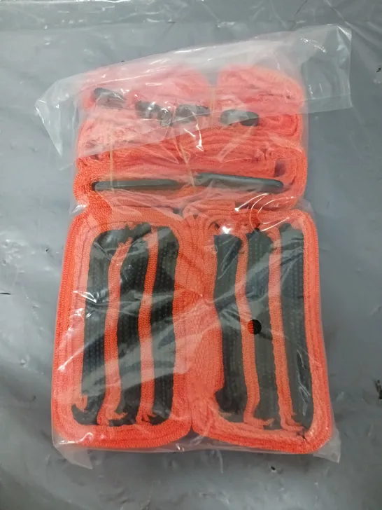 APPROXIMATELY 25 MOUNTABLE LIFTING STRAPS IN ORANGE/BLACK