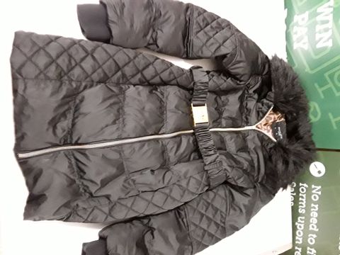 BRAVE SOUL PADDED JACKET IN BLACK WITH FAUX FUR TRIM - XL 16