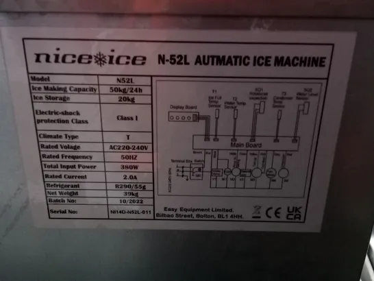 NICEICE N-52L AUTOMATIC ICE MACHINE