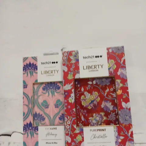 LOT OF 20 X TECH21 PURE PRINT LIBERTY LONDON IPHONE XS MAX CASE - CHRISTELLE RED - 56 X TECH21 LUXE LIBERTY HARDSHELL CASE FOR IPHONE XS MAX - PINK