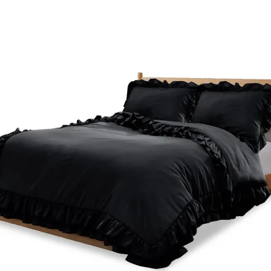 JIMI MICROFIBER DUVET COVER SET BLACK, SIZE NOT SPECIFIED 