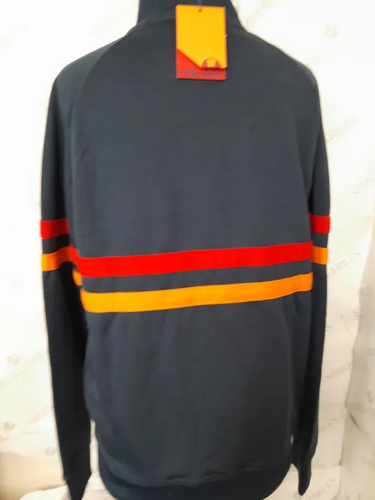 ELLESSE RIMINI TRACK TOP NAVY/RED/ORANGE - SIZE LARGE