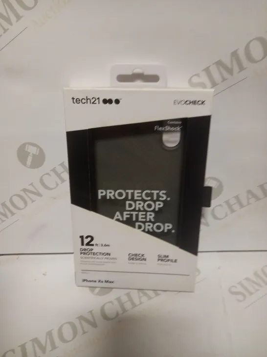 APPROXIMATELY 79 BRAND NEW BOXED TECH 21 EVOCHECK DROP PROTECTION IPHONE XS MAX BLACK