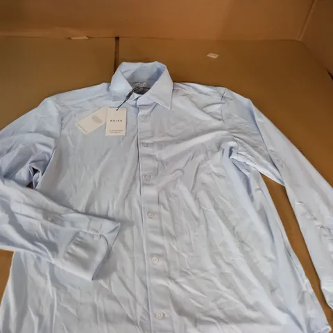 REISS LS VOYAGER TRAVEL SHIRT IN SOFT BLUE - L