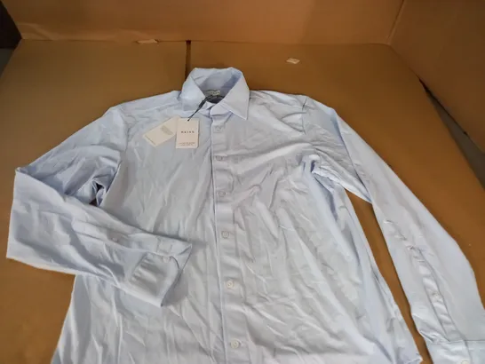 REISS LS VOYAGER TRAVEL SHIRT IN SOFT BLUE - L