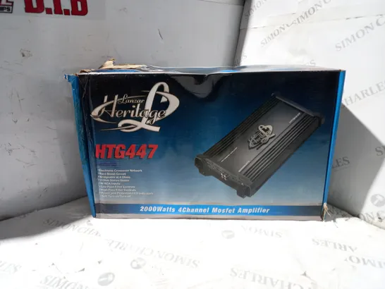 BOXED LANZAR HERITAGE 2000W 4-CHANNEL MOSFET AMPLIFIER HTG447 