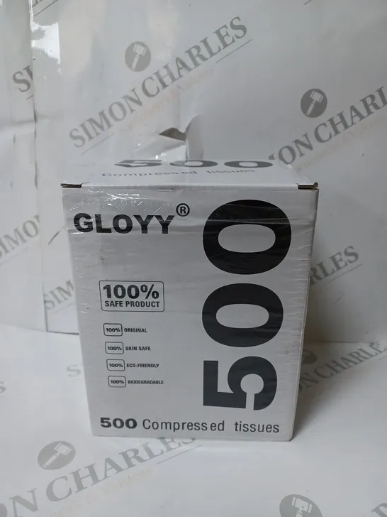 SEALED GLOYY 500 COMPRESSED TISSUES