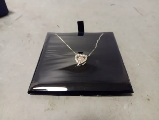 BOXED SWAROVSKI CRYSTAL SPARKLING DANCE NECKLACE HEART PINK/CRY