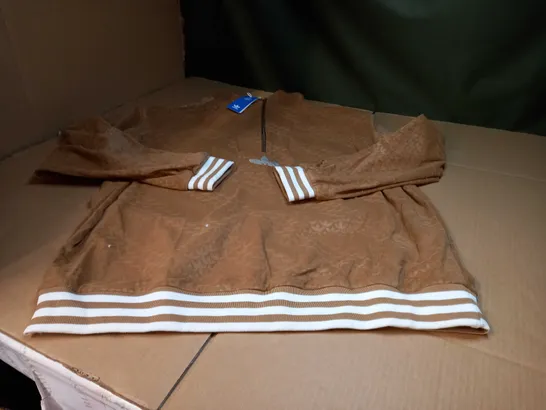 ADIDAS FUNNEL VELOUR OVERHEAD TRACK JACKET - XL