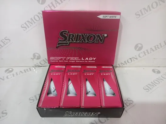 SRIXON SOFT FEEL LADY SET OF SOFT WHITE GOLF BALLS