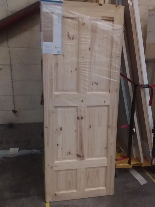 6 PANEL KNOTTY PINE INTERNAL DOOR 1981×762×35MM