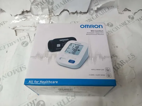 BOXED OMRON M3 COMFORT AUTOMATIC UPPER ARM BLOOD PRESSURE MONITOR