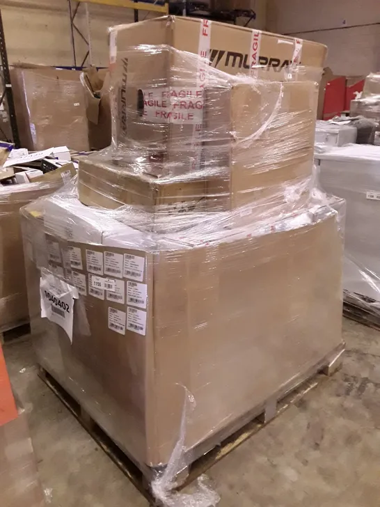 PALLET OF APPROXIMATELY 25 UNPROCESSED RAW RETURN HOUSEHOLD AND ELECTRICAL GOODS TO INCLUDE;