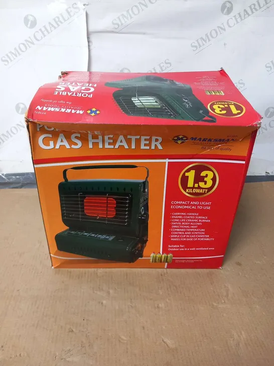 BOXED MARKSMAN PORTABLE GAS HEATER