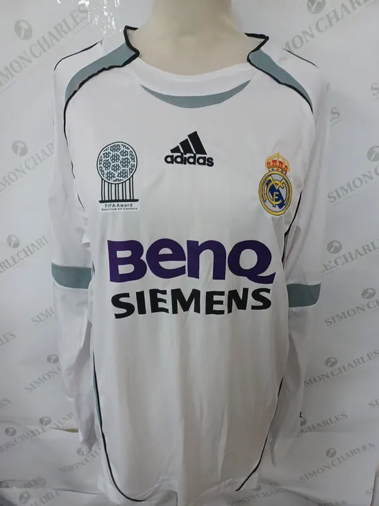 ADIDAS REAL MADRIDLONG SLEEVE FOOTBALL SHIRT BECKHAM 23 SIZE MEDIUM