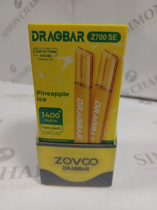 SEALED 5-PACK OF ZOVOO DRAGBAR Z700 SE E-CIG TWIN PACKS - PINEAPPLE ICE