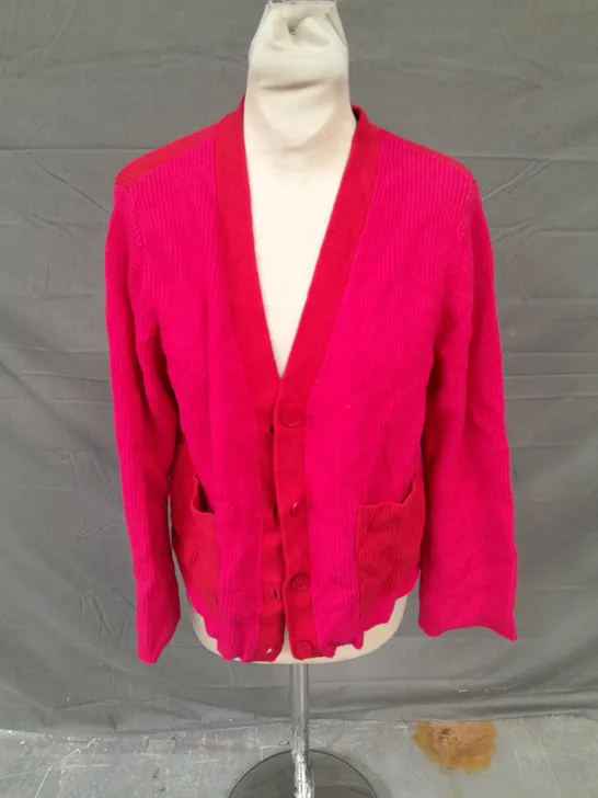 GREAT PLAINS KNIT CARDIGAN IN PINK SIZE 8