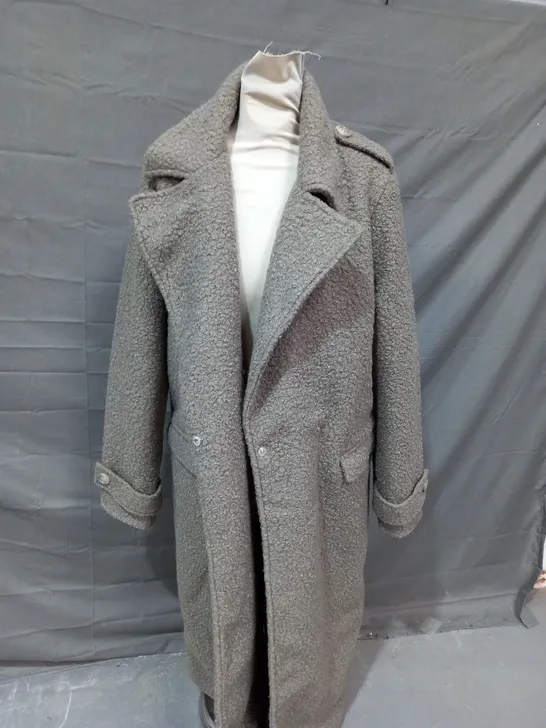 PRETTY LAVISH LONG TRENCH COAT WITH BUTTON FRONT - MEDIUM