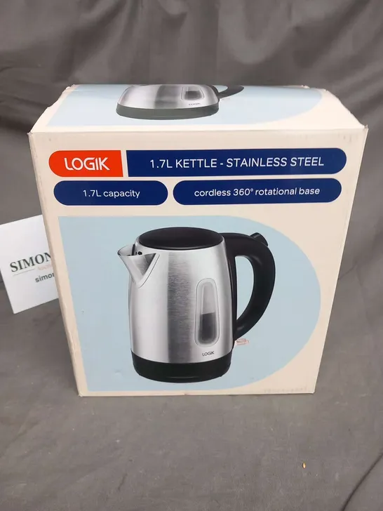 BOXED LOGIK 1.7L KETTLE STAINLESS STEEL 