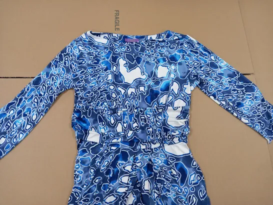 ONJENU LONDON SYDNEY DRESS BLUE SIZE 16