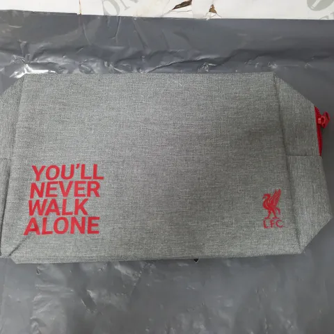 LIVERPOOL FOOTBALL CLUB YOU'LL NEVER WALK ALONE TOILETRIES/WASH BAG GREY