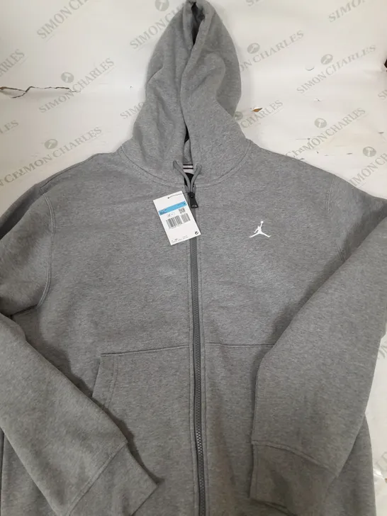 JORDAN GREY TRACKSUIT ZIP UP HOODIE - MEDIUM