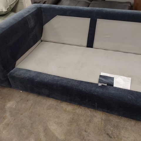 BLUE FABRIC TWO SEATER SECTION FRAME