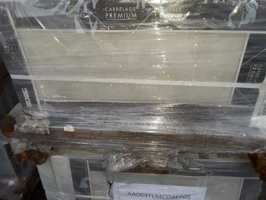 PALLET OF 20 BOXES OF 5 × 30 X 60cm COLYSEE DECOR PERLE ELLIPSE TILES TOTAL COVERAGE OF APPROXIMATELY 18 SQUARE METERS