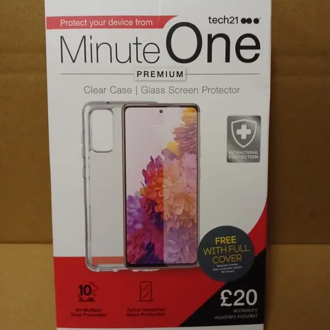 LOT OF APPROX. 96 BRAND NEW TECH21 MINUTE ONE PREMIUM CLEAR CASE FILM SCREEN PROTECTOR WITH 3M MULTIPLE DROP PROTECTION AND TRIPLE LAYER FILM PROTECTION FOR SAMSUNG GALAXY S21+ 5G