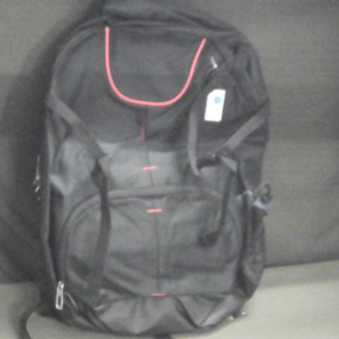 DEALSDEALS BLACK/RED MULTICOMPARTMENT BACKPACK