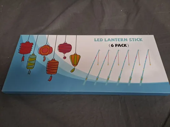 BOX OF APPROX 50 BOXED PACK OF 6 LED LANTERN STICKS - COLLECTION ONLY