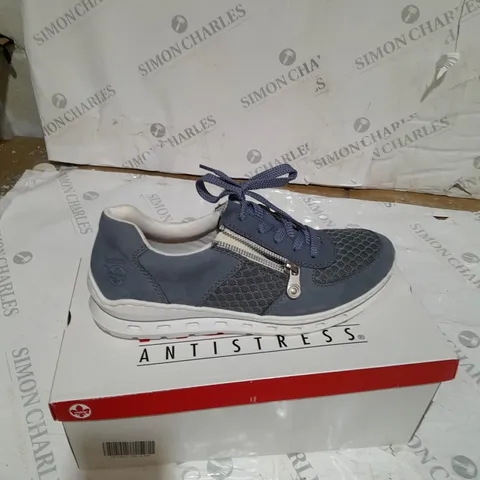 BOXED MEMOSOFT SNEAKERS BY RIEKER BLUE SIZE 8.5