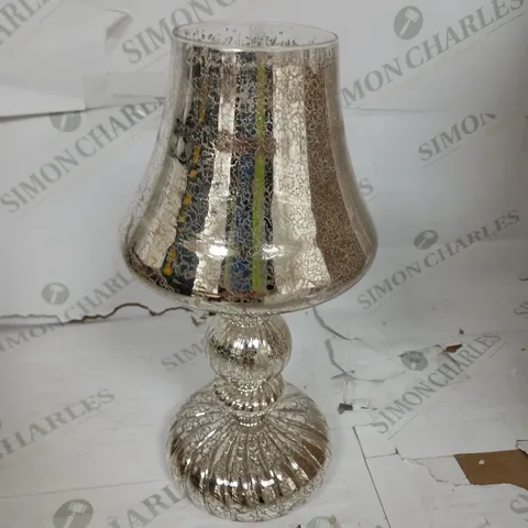 BOXED HOME REFLECTIONS PRE-LIT LED MERCURY GLASS LAMP SILVER