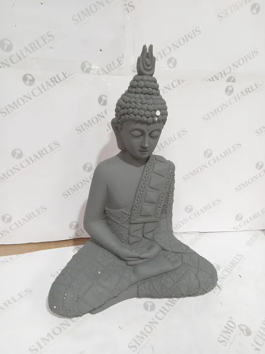 MYSTIC BUDDHA  COLD CAST GREY - LOTUS POSITION