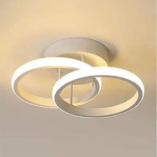 VERBRANDE DOUBLE - RINGS LIGHT 25CM LED INTEGRATED SEMI FLUSH MOUNT