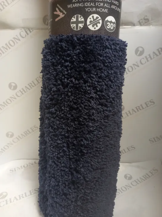 MUDDLE WASHABLE SHAGGY RUG NAVY