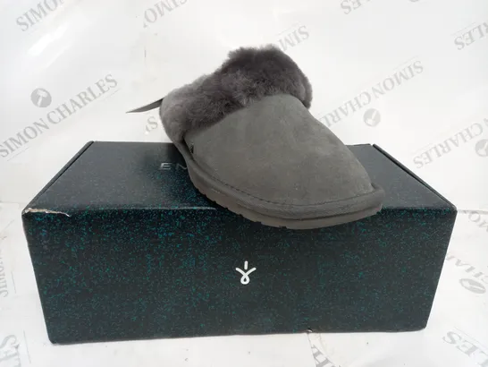 BOXED EMU NEST JOLIE SHEEPSKIN SLIPPERS, CHARCOAL - SIZE 9