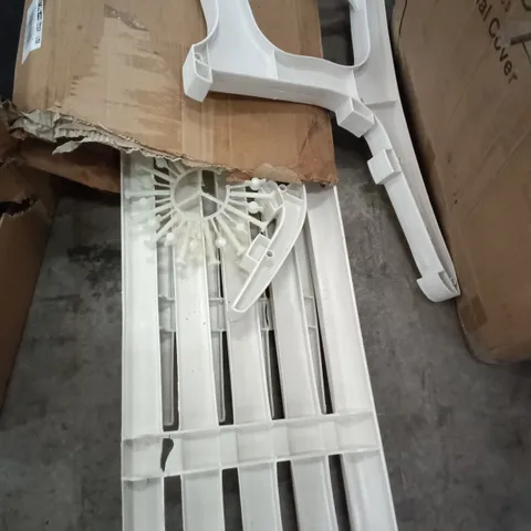 BOXED WHITE PLASTIC BENCH PARTS