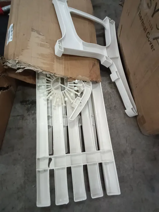 BOXED WHITE PLASTIC BENCH PARTS