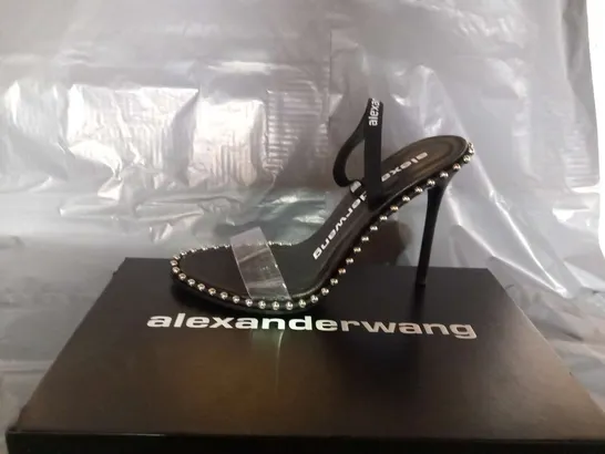 BOXED ALEXANDER WANG NOVA BASE LOGO SANDAL SIZE 38