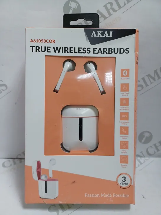 AKAI TRUE WIRELESS EARBUDS - WHITE