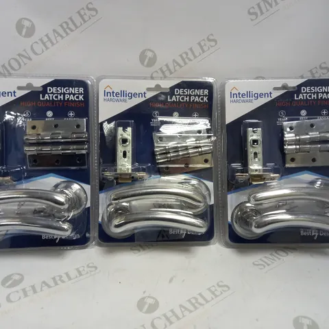 BOX OF 3 INTELLIGENT HARDWARE DESIGNER LATCH HANDLE PACKS 